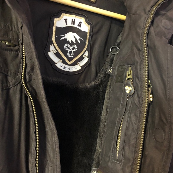 Aritzia TNA Winter Long Parka Dark Brown - Picture 9 of 15